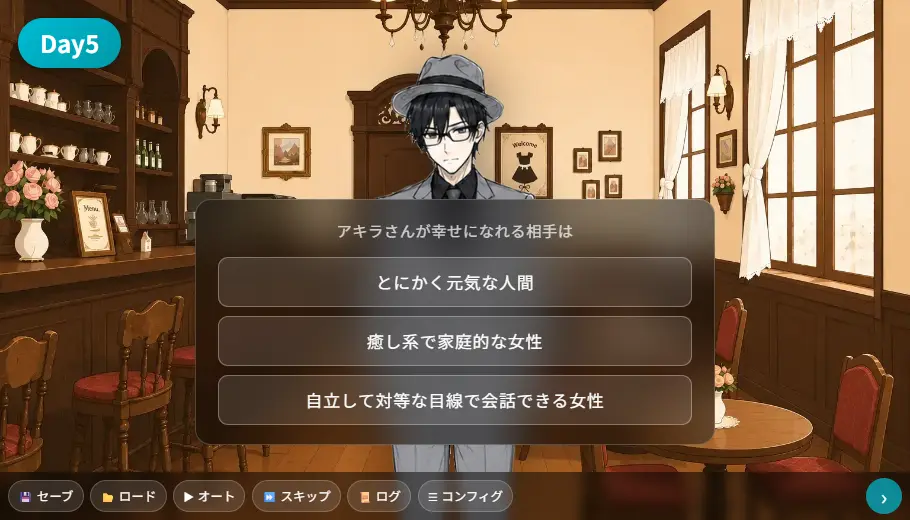 ゲーム画面: 会話シーン